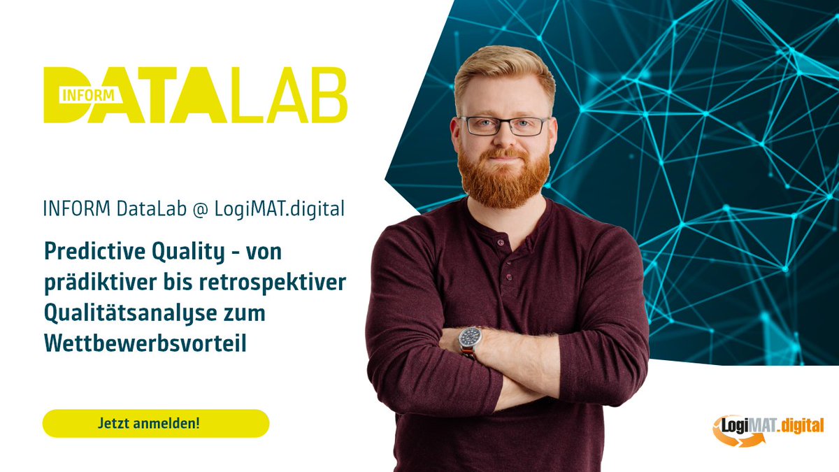 inform_datalab's tweet photo. Am 14.09. um 10 Uhr zeigt Ihnen Data Scientist Max Uppenkamp auf der LogiMAT digital in seinem Webinar, wie man mit #MachineLearning Ausschuss und Nacharbeit in der Produktion reduziert.
>> https://t.co/9GQJWcCzXt <<
#predictivequality #logimat #datascience @LogiMAT_Messe https://t.co/zJUY3d84SA