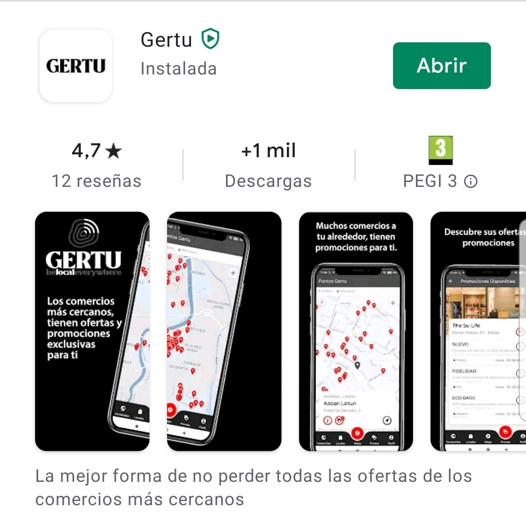 bilbao_Dendak's tweet photo. Más de 1.000 personas ya disfrutan de GERTU, la app con ofertas y promociones del comercio local de Bilbao.
👉 INFO: https://t.co/ShctGZILOj
👉 Descarga: https://t.co/fq5gRUr0yO

#EligeBilbao #RegalaComercioLocal #HemenGOSHOPPING #BeLocalEverywhere #43º15'45,8'' https://t.co/M7Ha83FmwH