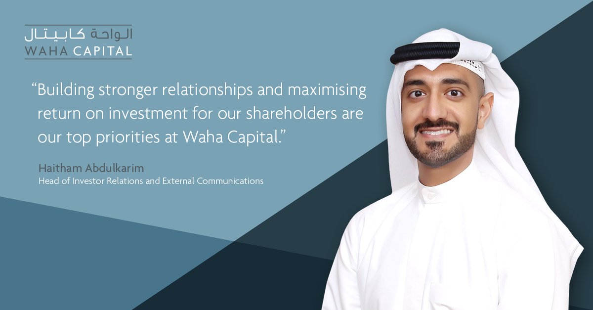 WahaCapital's tweet photo. Haitham Abdulkarim joins us as our new Head of Investor Relations and External Communications. He brings to the Waha Capital team 10 years of experience, with a strong investor knowledge of the region and beyond. https://t.co/L7T12OLLFN