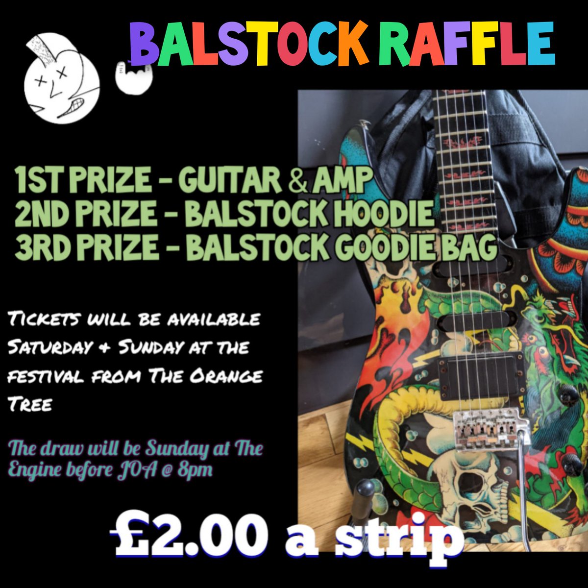 Balstock Raffle! Grab tickets on the Saturday &amp; Sunday of the festival!! Draw on Sunday eve before JOA #Balstock2021 #balstockraffle
