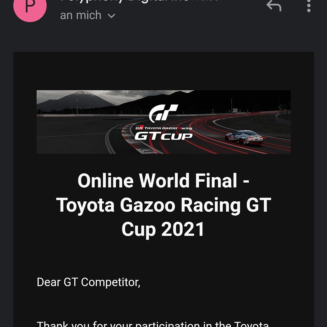 <a href="/thegranturismo/">Gran Turismo</a> <a href="/PRoneMotorsport/">Project One Motorsport</a> <a href="/TOYOTA_GR/">TOYOTA GAZOO Racing</a> i would thank especially <a href="/V1__Sherpa/">John G. | V1__Sherpa</a> for race engineering me through out the season ❤️