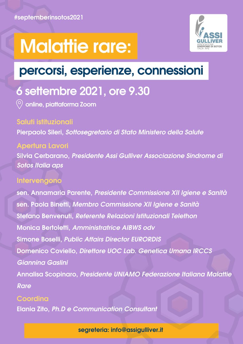 DomenicoCoviel1's tweet photo. #AssiGulliver "Malattie rare: percorsi, esperienze, connessioni", con il Sottosegretario alla Salute Pierpaolo Sileri, la Senatrice Annamaria Parente, la Senatrice Paola Binetti e Domenico Coviello, Presidente del Comitato Scientifico Assi Gulliver.
https://t.co/CiB4ZRvrz9 https://t.co/NCs4DuVrBA