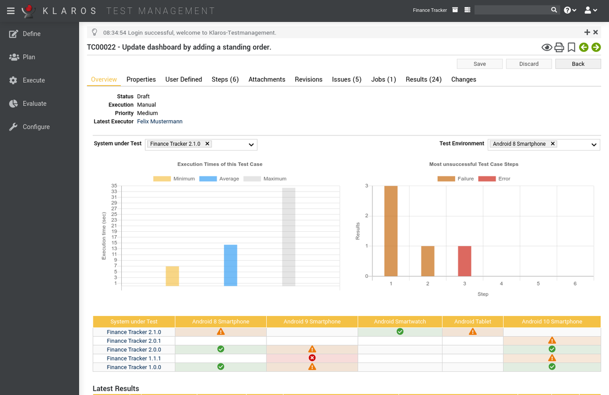 Klaros_TM's tweet photo. #Klaros #TestManagement 5.2.0 has been released!

New verdict 'inconclusive' ‒ Easier upload of attachments ‒ Faster dashboard reports ‒ Categorization of test segments.

Release Notes: https://t.co/UUjaOPGNEK
Download free community edition: https://t.co/CMoZJ0KTqY

#testing #qa https://t.co/ogrc1VLr2b
