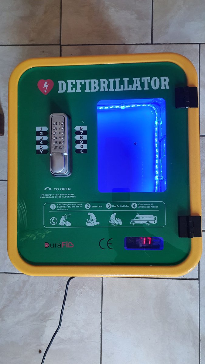 AnnaghdownCFR's tweet photo. A great sight on a Thursday morning - that blue light 💙. 

We are working with the great folks of the Glenrevagh defib group here in Annaghdown and will have some great news to share soon.  🥳

Local people saving local lives 💖

#cfr #galway #annaghdown https://t.co/af8Q6teZT5