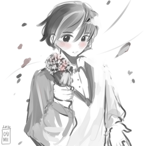 gumii_art's tweet photo. the florist                 and the flower https://t.co/i2xFbftq9v
