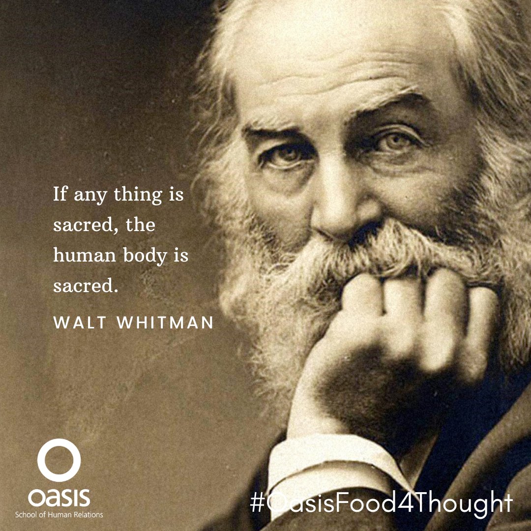 Oasis_HR's tweet image. Today&apos;s quote from an American poet, essayist, and journalist, Walt Whitman. 

#OasisFood4Thought #HumanSystems #WaltWhitman