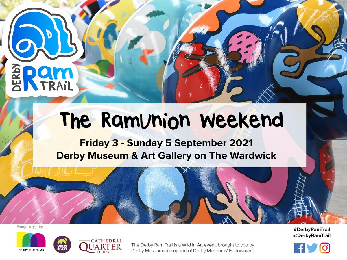 If you missed out on visiting the <a href="/DerbyRamTrail/">Derby Ram Trail</a> you can see them all together this week at the RamUnion!!  Taking place from 3 - 5th September at <a href="/derbymuseums/">Derby Museums</a> on the Wardwick. Tickets can be purchased from the Derby Ram Trail website