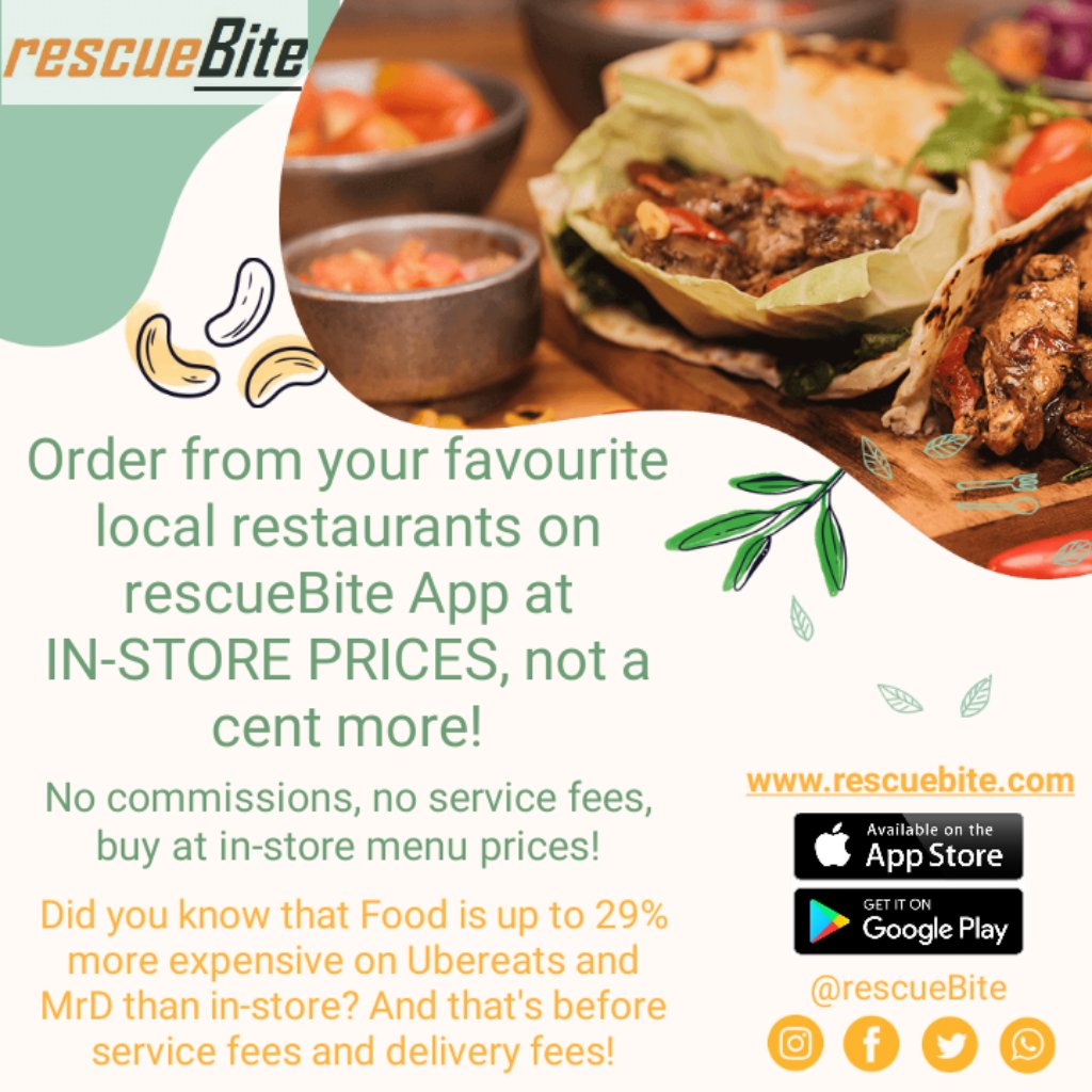 _ShaunKeyz's tweet photo. #Ad
Check out @rescueBite - Download rescueBite App from your App store or visit https://t.co/WNjBF71cPB
to order food from your favourite local restaurants at in-store prices, not a cent more! Also, tag other restaurants you'd like to see on rescueBite!
#QuickDeliveries https://t.co/6LMYqLRCcs