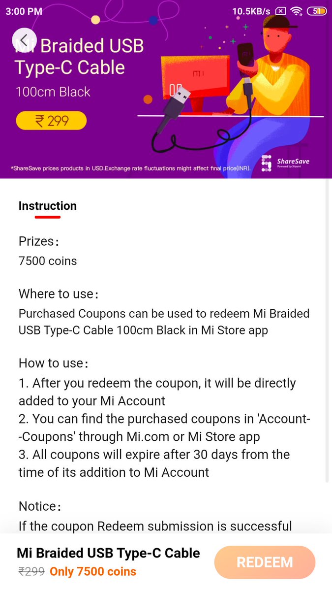 Subhash9dhn's tweet photo. @Xiaomi @XiaomiIndia yes I am facing the same issue the are just fooling people, see at the below two screenshots at 3 pm the product showing out of stock and Redeem buttom is un highlighted. https://t.co/f8edtkUwbk