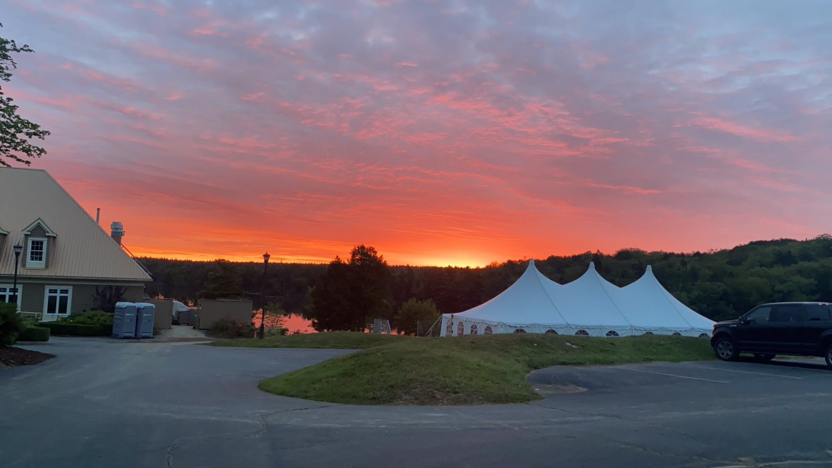 Red sky in the morning. I guess the forecast is right.