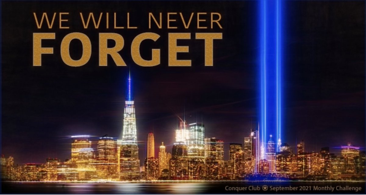 ConquerClub's tweet photo. September Challenge
A Tribute to 911
details: https://t.co/pipUwCO40o https://t.co/icpuj86JBx
