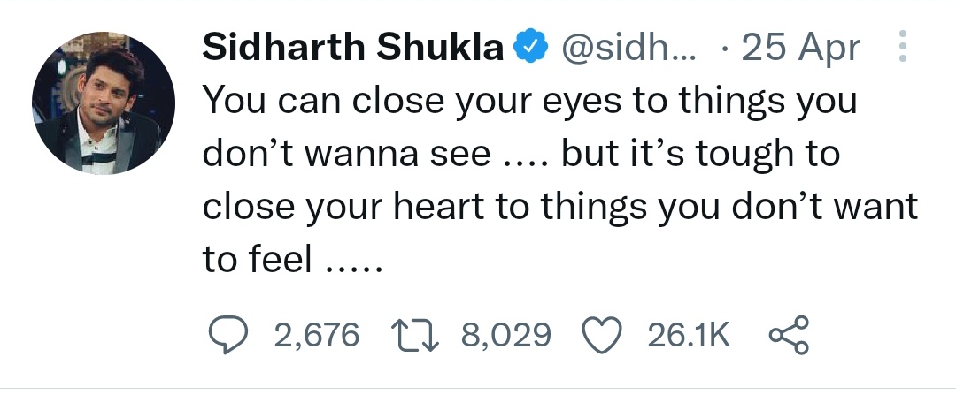 Deep__Desai's tweet photo. #SidharthShukla Kahani aise khatam hui ki sab ro diye taliya bjate #ripsidharthshukla. 
I’m thinking about shehnaz what she’s going thru ... https://t.co/XqeJV5nKUF