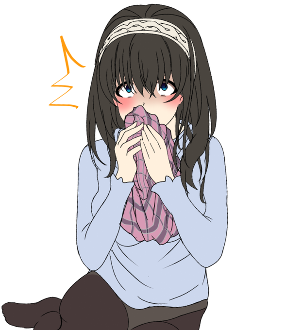 ラフ
Pのパンツの臭いを嗅いでる事を見られた文香さん
細かいシチュの説明は完成後に 