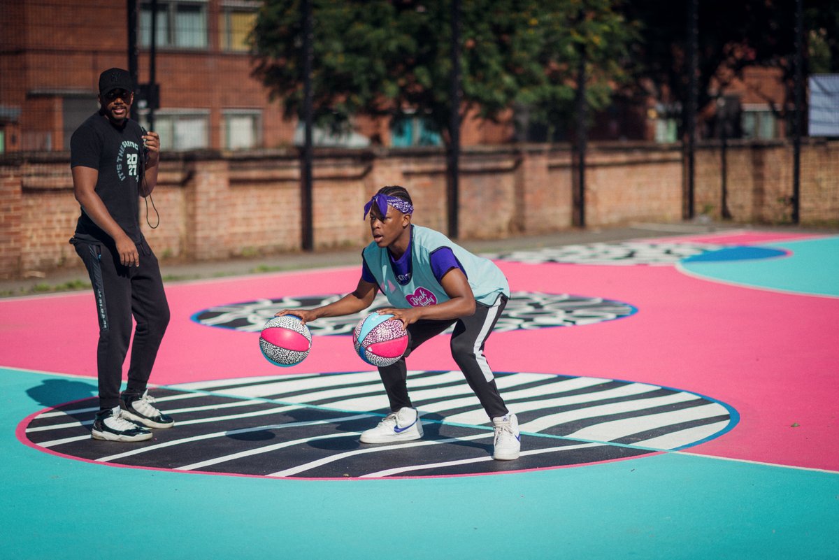 We recently refurbished a #basketball court in Islington, turning it into an art court with the help of <a href="/ProInThePaint/">Project In The Paint</a>  and <a href="/LomCoco/">Coco Lom</a>. A short walk from Kings Cross in #London at Joseph Grimaldi park, the court is open and accessible to anyone wanting to enjoy the space! #bball