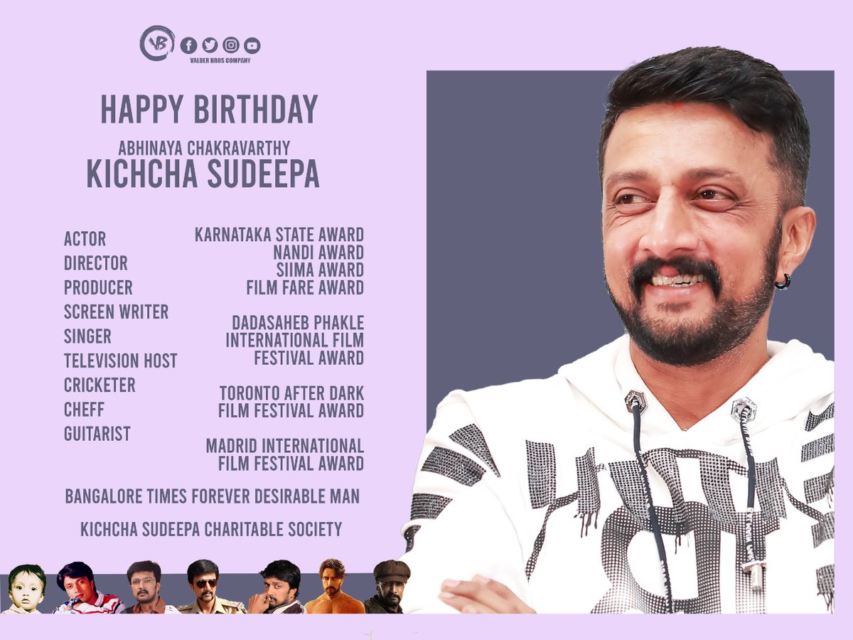 ValderBros's tweet photo. @ValderBros wishing our @KicchaSudeep a very happy birthday 🎂🎉❤️ https://t.co/9ReGguz0cT