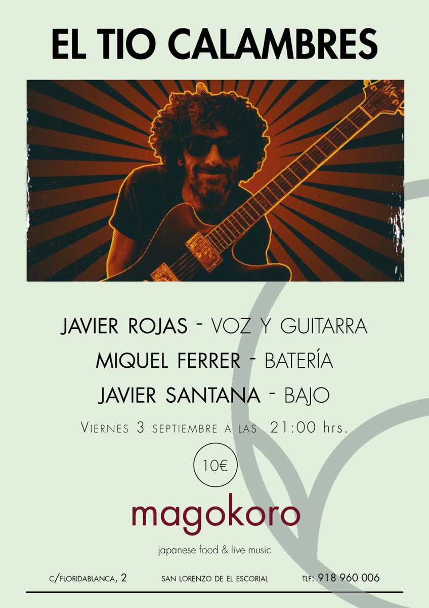 ElTioCoficial's tweet photo. Mañana a las 21h en el Escorial, ....y se come muy rico!! Reactivando todos los sentidos claroquesí!!! https://t.co/bvhsHF53bg