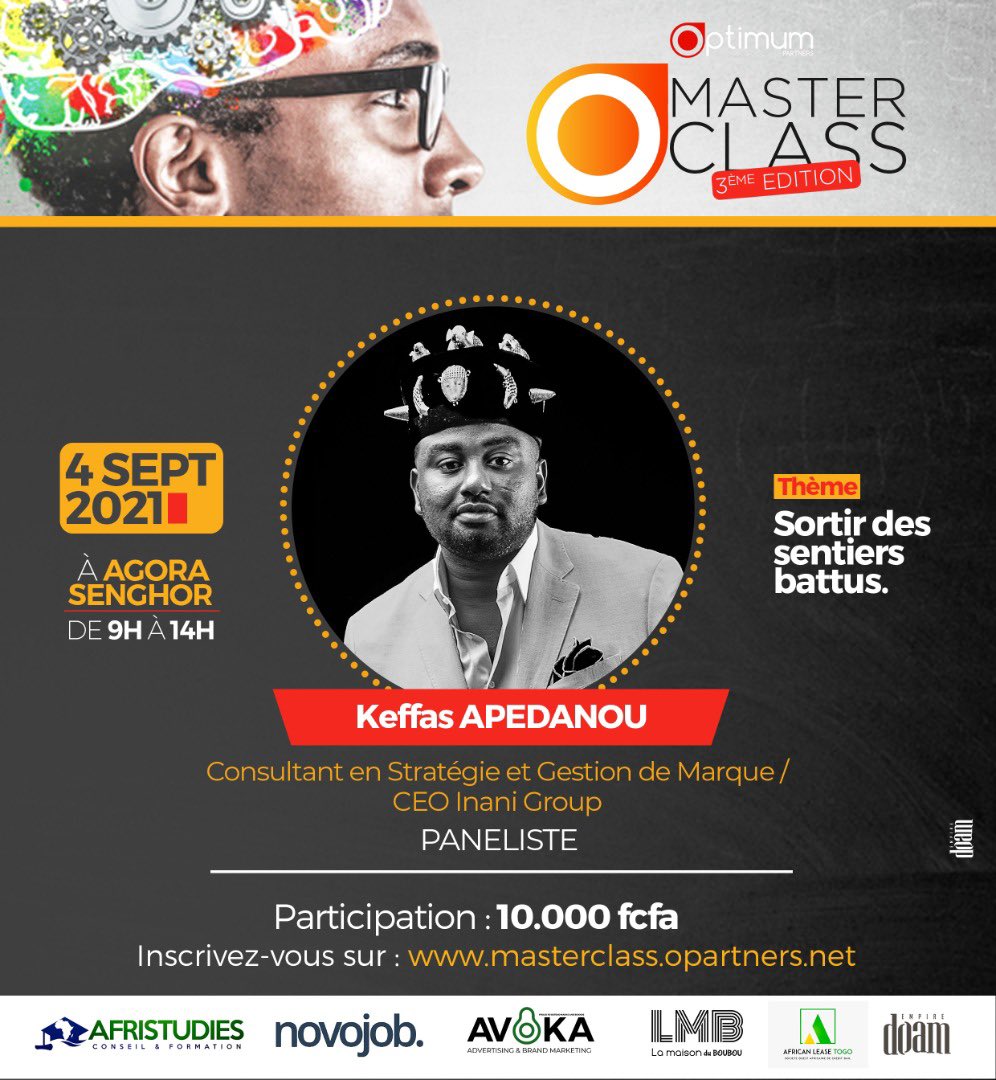 OptiPartners's tweet photo. Maintenant que c’est dit
Laissez- nous vous présenter un nouveau Paneliste 

@Keffas_ DG @inaniafrica qui nous fera l’honneur d’être sur un de nos panels. https://t.co/XKbdCu5Qzd