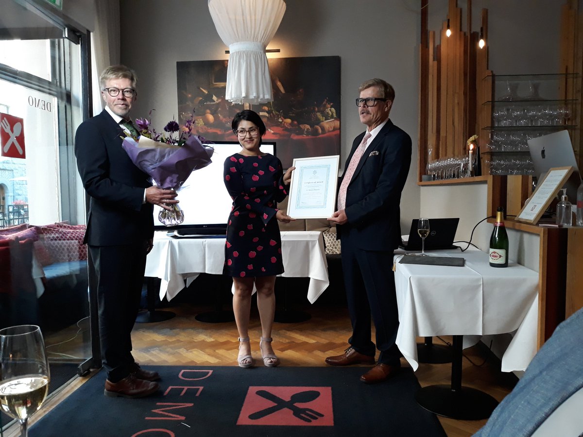 FoMSci Research (@fomsci) on Twitter photo Mamata Bhattarai (PhD) was awarded the inaugural best dissertation prize by The Finnish Natural Resources Research Foundation! 
FoMSci Group warmly congratulates <a href="/MOoM07/">Mamata Bhattarai</a>!
Read more from our blog:
blogs.helsinki.fi/foodmaterialss…
#mmtdk <a href="/LifeSciHelsinki/">Life Sciences University of Helsinki</a> Mamata Bhattarai (PhD) was awarded the inaugural best dissertation prize by The Finnish Natural Resources Research Foundation! 
FoMSci Group warmly congratulates <a href="/MOoM07/">Mamata Bhattarai</a>!
Read more from our blog:
blogs.helsinki.fi/foodmaterialss…
#mmtdk <a href="/LifeSciHelsinki/">Life Sciences University of Helsinki</a>