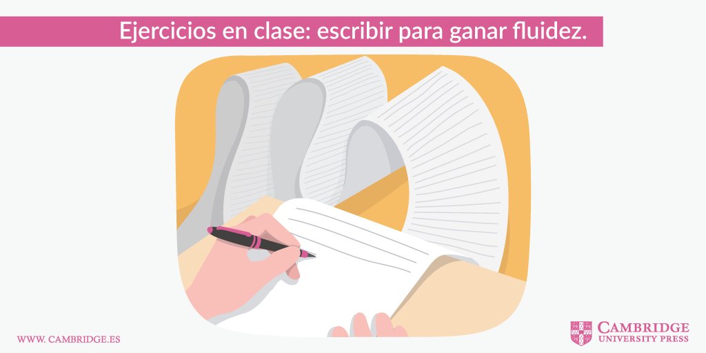 CambridgeEngSP's tweet photo. Escribir para obtener fluidez consiste en escribir como forma de descubrimiento. Para preparar mejor a nuestros alumnos para ello debemos dedicar tiempo a la redacción por placer y como exploración. #Cambridge #blogCambridge #aprenderinglés #english 
https://t.co/se0TKWRgxH https://t.co/6SJMPSYusE