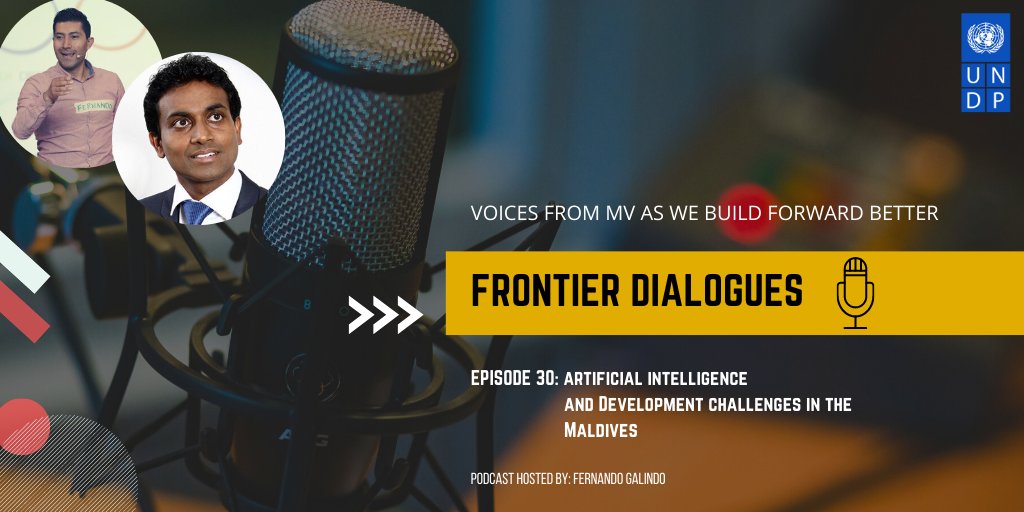 This week on #FrontierDialogues🎙️ our host <a href="/F_Galindo_R/">Fernando</a> talks to <a href="/ugail/">Professor Ugail</a> - Director of the Centre for Visual Computing at University of Bradford, UK &amp; Director of <a href="/ugailfoundation/">Ugail Foundation</a>, on Artificial intelligence and its impact on national development in🇲🇻.

🎧: bit.ly/3Bzx5Jf