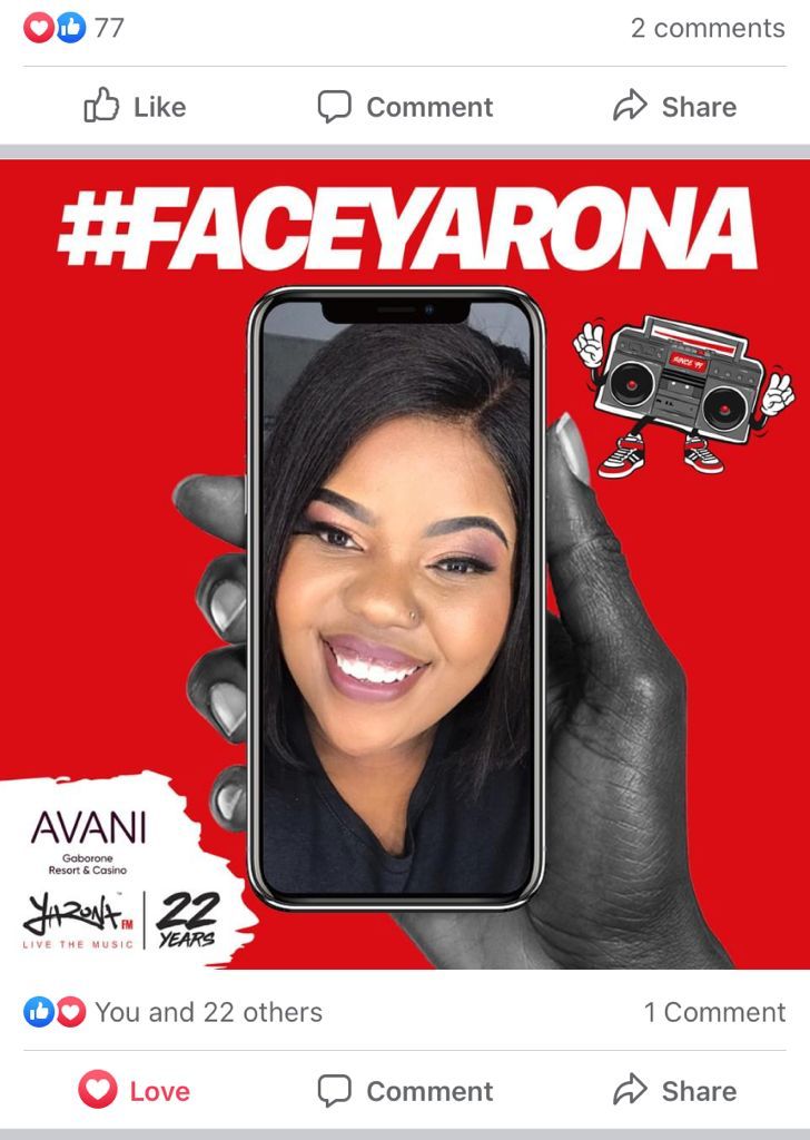 We have made it into top  10 and please click the link and go like my picture.

facebook.com/56441029359261…
Please Retweet and help me become the face of Yarona FM ♥️♥️