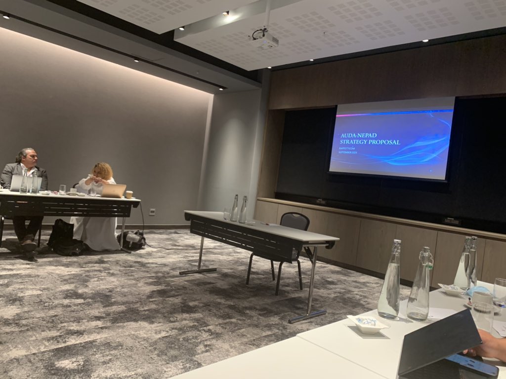 The <a href="/NEPAD_Agency/">AUDA-NEPAD</a> Technical Cooperation and Programme Funding Directorate is currently hosting a working session with RappettiCom to craft a strategy to connect stakeholders to the <a href="/NEPAD_Agency/">AUDA-NEPAD</a> brand, especially leading up to #NEPAD@20