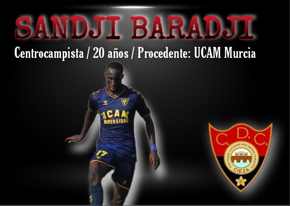 cdcieza_'s tweet photo. FICHAJE | 🔴⚫

El jugador @Baradjisandji71 se incorpora a nuestra disciplina. El jugador llega en calidad de cedido procedente del @UCAMMurciaCF 

#BienvenidoSandji https://t.co/WGiIbcmkOX
