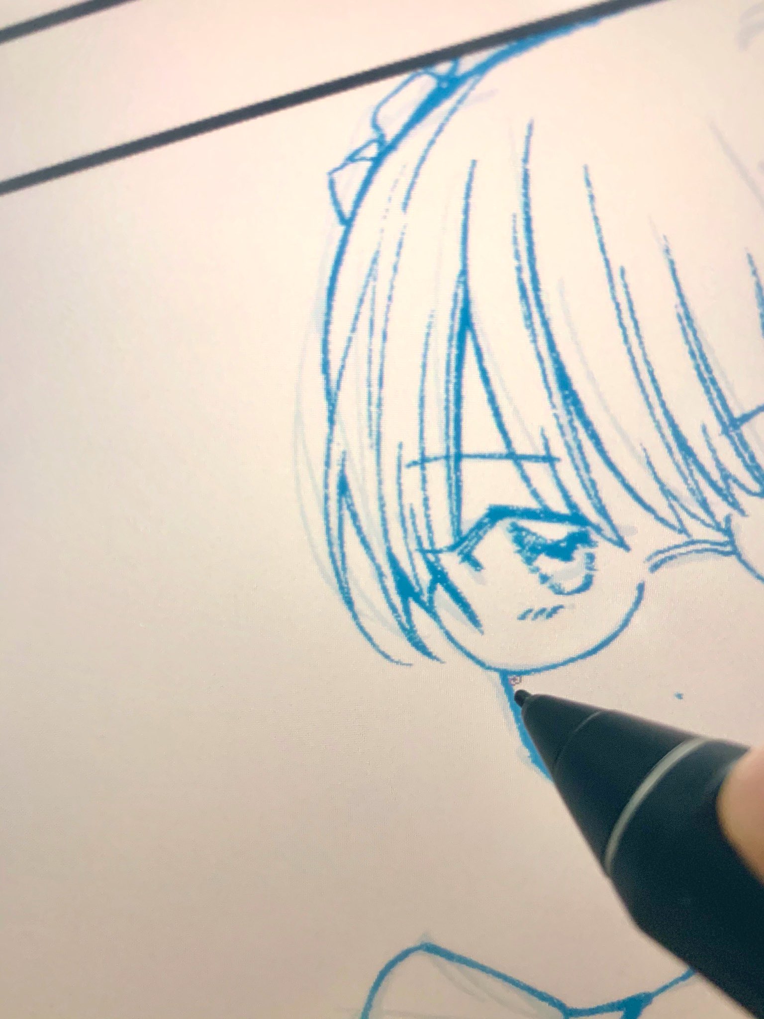 田中ててて 3 11転生侍女 巻発売 最近ペン入れがめちゃくちゃ早くなる方法に気付いてしまい レイヤーカラーを青 水色 にして ペン入れする だけなんだけど 通常の黒で描くより格段に筆が早くなる 人物のペン入れだけで1p2時間近く掛かってたのが