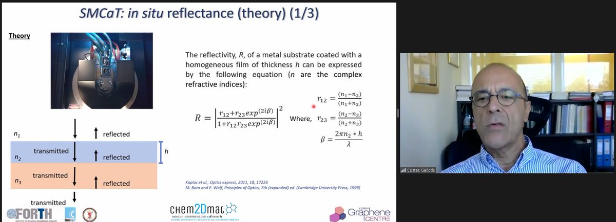 Thanks to Costas Galiotis from FORTH/ICE-HT (<a href="/FORTH_ITE/">FORTH</a>) and <a href="/upatras/">University of Patras</a>  for being with us online at #chem2Dmat 2021 and presenting a very inspiring Invited contribution on "Real-Time monitoring and kinetic studies of #graphene growth on solid and liquid copper"