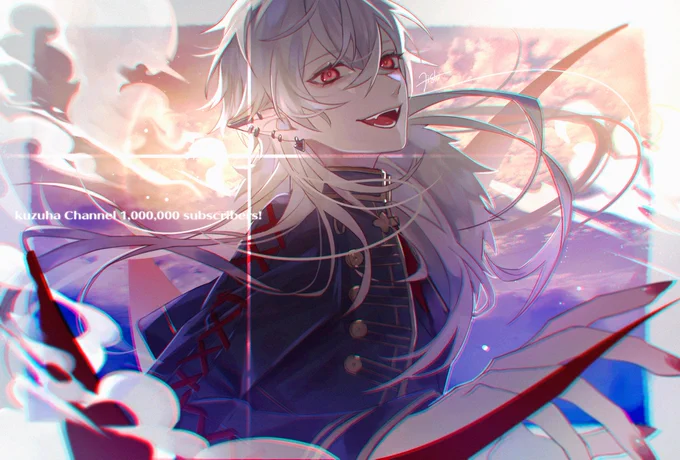 #葛葉100万人
 #KuzuArt 
100万おめでとう〜!! 