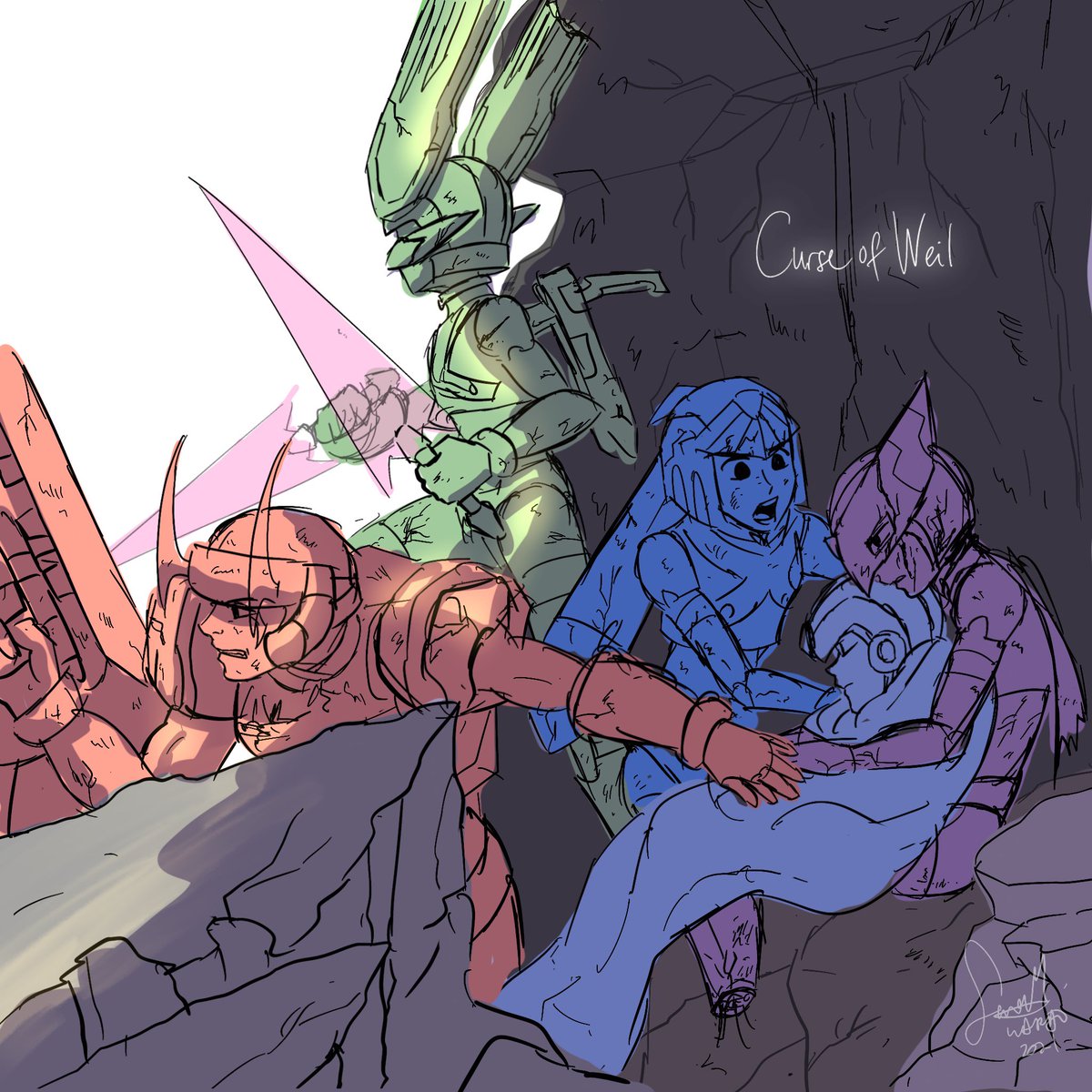 waraoReploid's tweet photo. If ya know me in this account here,
I absolutely LOVE “what ifs” and alternate reality/universe :D
What if Weil strikes too, too, too, too..early…
#ロックマンゼロ #megamanzero #sageharpuia #fightingfefnir #hiddenphantom #fairyleviathan
Go wild with your imagination!✨ https://t.co/8MBdRw1q0E