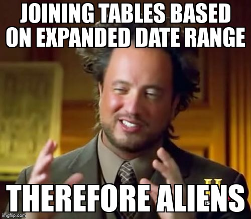 overflow_meme's tweet image. Joining tables based on expanded date range stackoverflow.com/questions/6902… #postgresql13 #sql #postgresql
