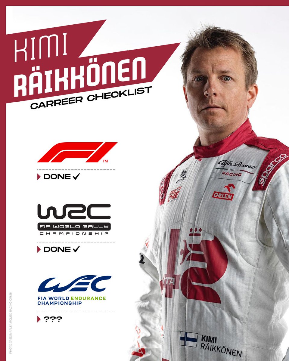 FIAWEC's tweet photo. It's your call, Kimi.

#WEC #F1 #DutchGP https://t.co/bJrR6hbBOn