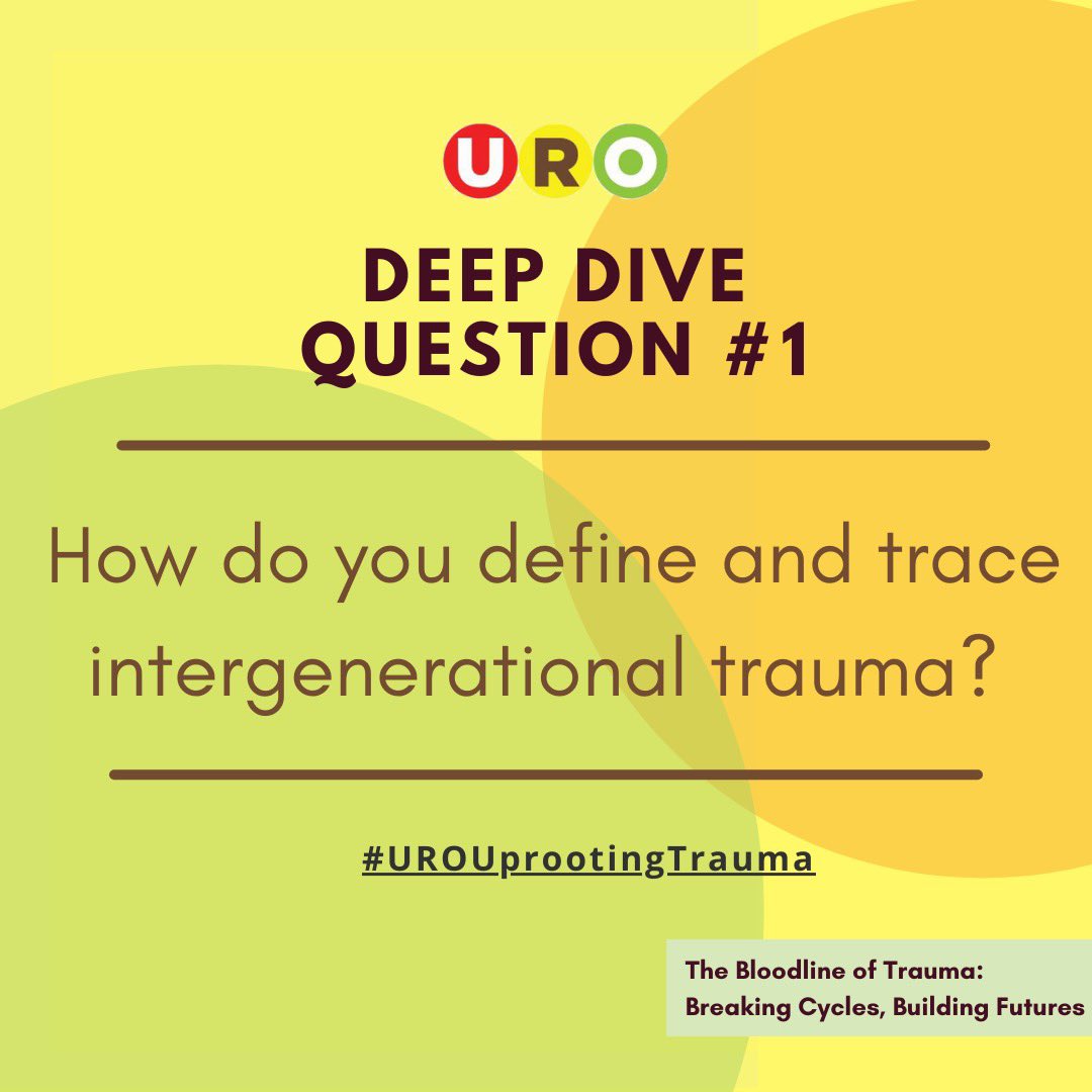 ReentryUltimate's tweet photo. This week, we’ll be posting a series of deep dive questions, leading into our upcoming town hall event: “The Bloodline of Trauma: Breaking Cycles, Building Futures” on Sept. 8th! 🤔

Share your thoughts in the comments below and be sure to tag #UROUprootingTrauma ⬇️⬇️⬇️ https://t.co/gYRPP6AZP7