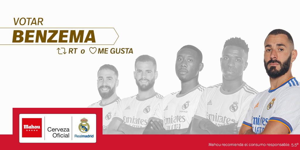 futbolmahou's tweet photo. RT o Me Gusta si crees que @Benzema ha sido el #JugadorCincoEstrellas del @realmadrid en agosto (3/6) https://t.co/io99nEFFxk