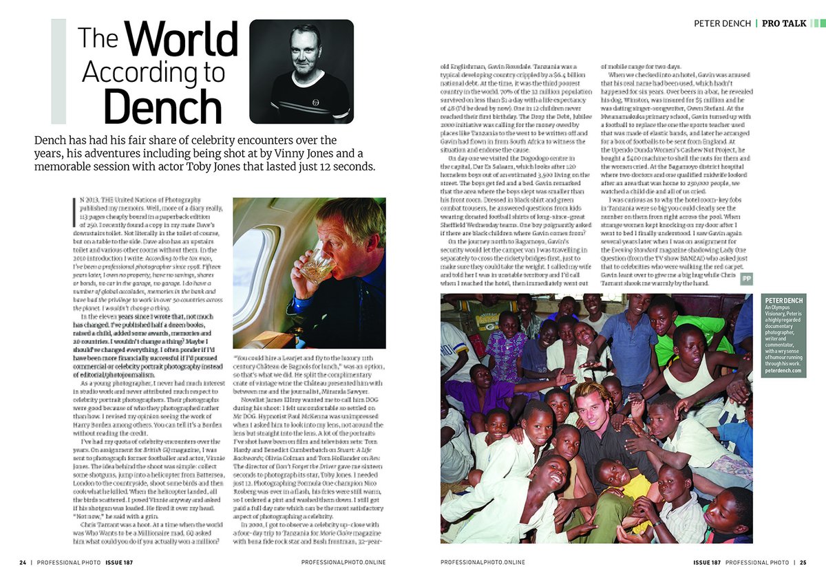 peterdench's tweet photo. For the latest @pro_photo_mag (issue 187) instalment of The World According to Dench #TWATD I am mostly considering #celebrity #lifestyle 📸 #outnow https://t.co/MAQ3JfsRn4