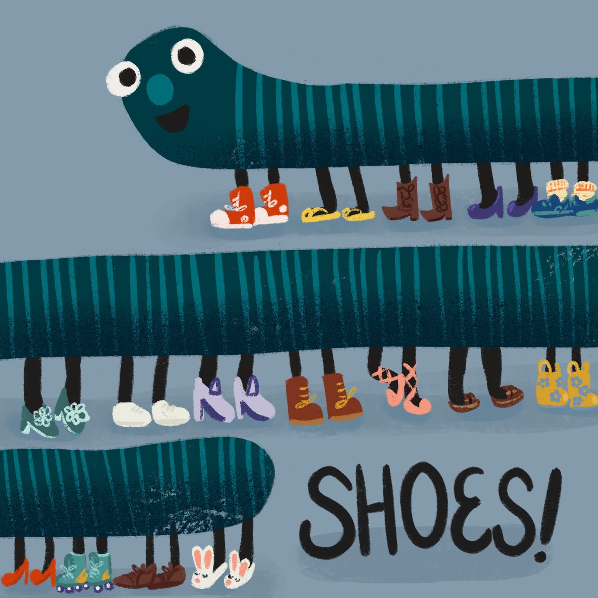 emmaPatriquin's tweet photo. Millipede has 100 feet but only 98 shoes. They are seeking one more set. Some shoes are too big. Some shoes are too small. Will Millipede ever find the perfect pair? #pitmad #pbpitch https://t.co/bUwUJYbnmm