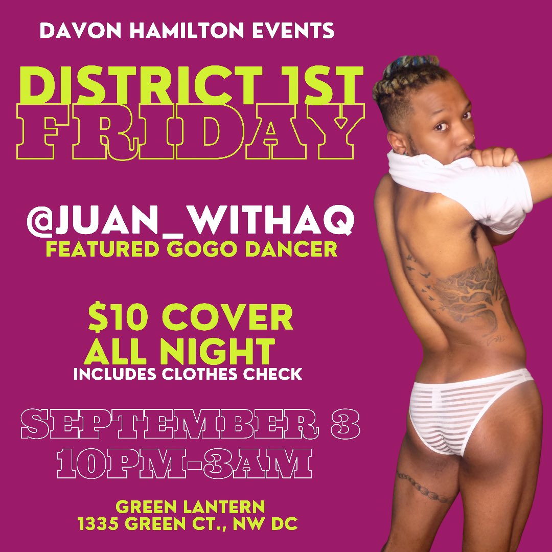 DH__Events's tweet photo. #RT π§π’π π’π₯π₯π’πͺ β’ 10pβ3a
#Distrist1stFriday #JockstrapParty
@GreenLanternDC β’ 1335 Green Court NE
π΅ Male GoGo Dancers
π $10 Entry All Night! includes cloths check
Underwear π‘π’π§ required but encouraged #UnderwearParty #DHEvents #DHE1stFriday #DCfreaks #DMVFreaks https://t.co/rhgvVBiUUm