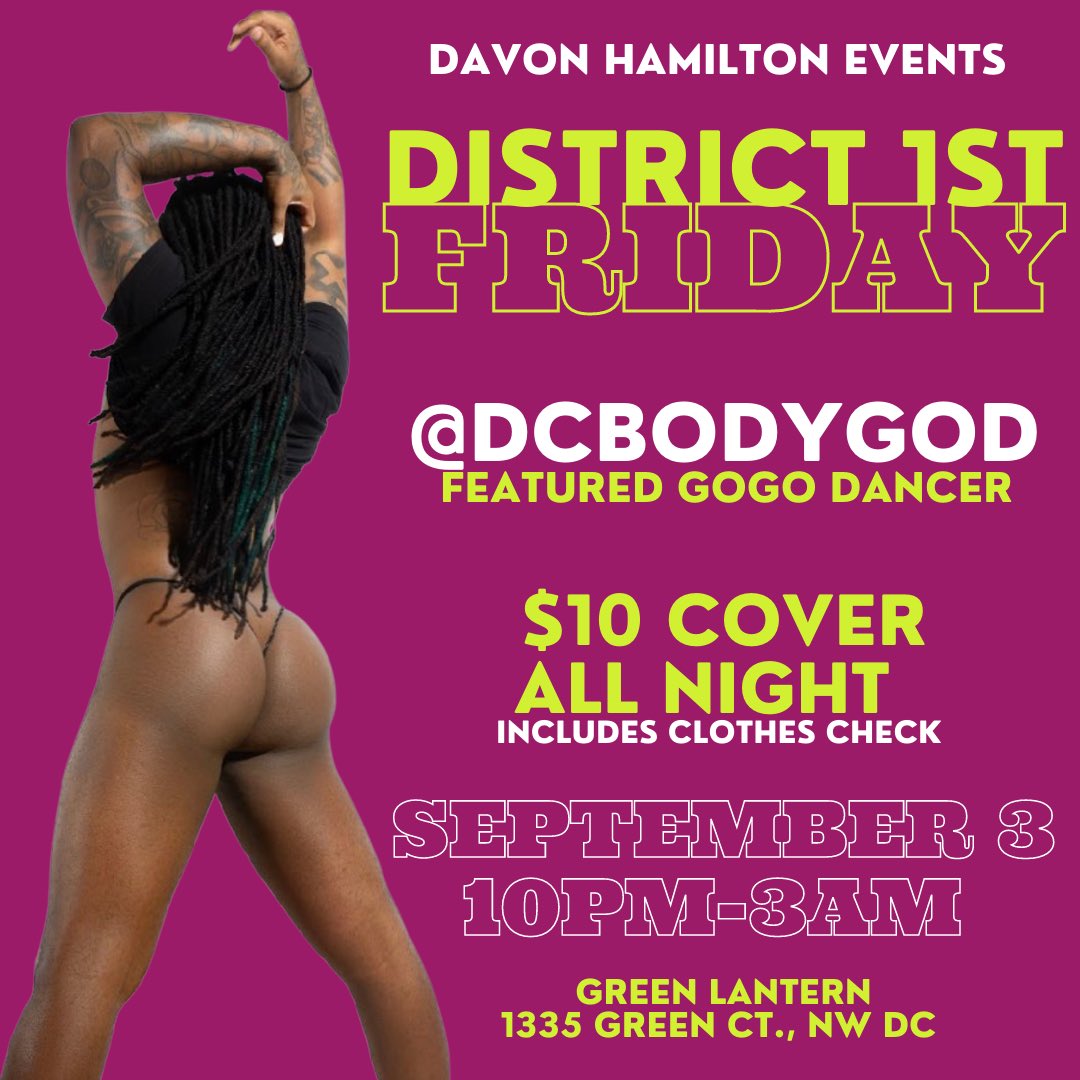 DH__Events's tweet photo. #RT π§π’π π’π₯π₯π’πͺ β’ 10pβ3a
#Distrist1stFriday #JockstrapParty
@GreenLanternDC β’ 1335 Green Court NE
π΅ Male GoGo Dancers
π $10 Entry All Night! includes cloths check
Underwear π‘π’π§ required but encouraged #UnderwearParty #DHEvents #DHE1stFriday #DCfreaks #DMVFreaks https://t.co/rhgvVBiUUm