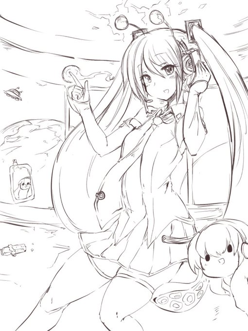 #ゆぬきさんとゆかいなワンドロ
今日は初音ミクと国だったそうです 