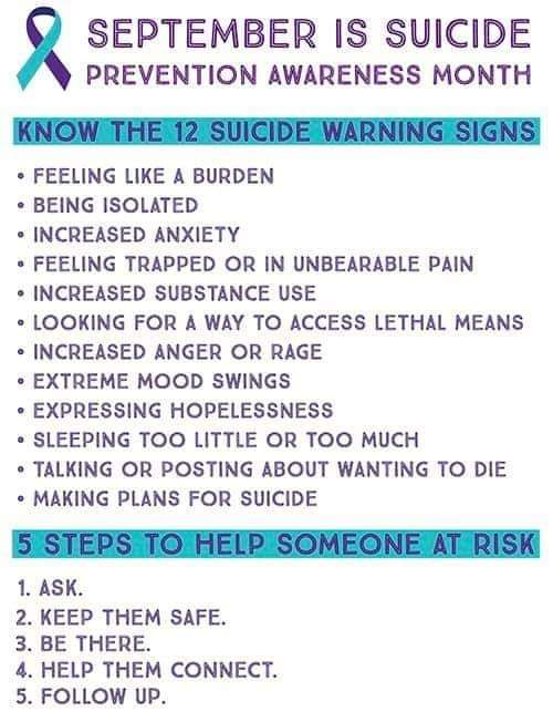 #mentalhealth #SuicidePreventionMonth
