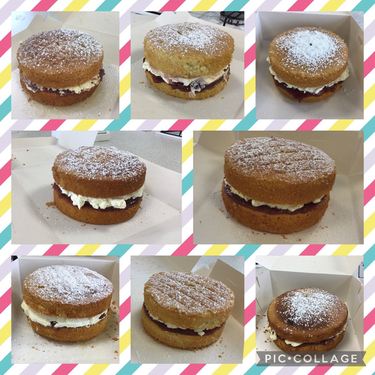 Mrs_White_HE's tweet image. Mastering the Classic Victoria Sponge this week with PCC!

Well done everyone!

#practicalcakecraft #victoriasponge #classiccakes