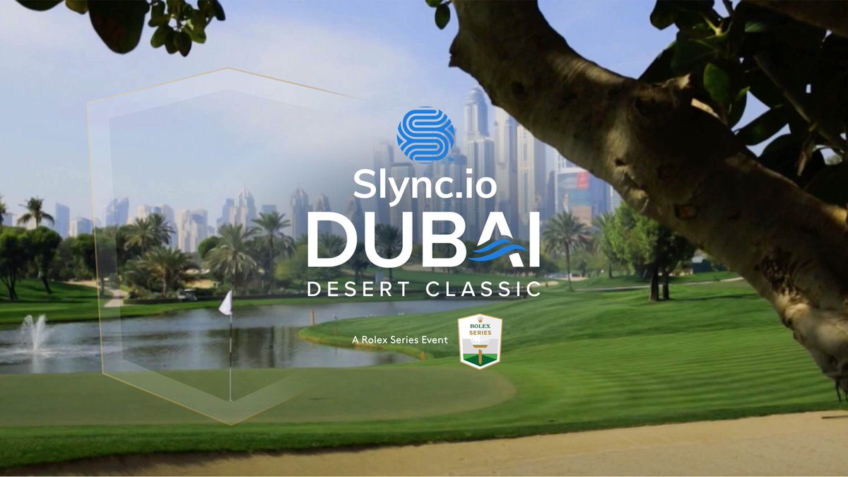 slyncio's tweet photo. In a first for logistics technology, we are proud to announce in partnership with @EuropeanTour &amp; @Rolex from 2022 @Slyncio will become the title sponsor of the iconic Dubai Desert Classic, the oldest #golf tournament in the region &amp; the newest in the #RolexSeries of events ⛳🏆 https://t.co/vsZb2e4Ejp