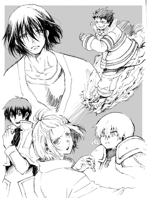 炎炎ノ消防隊、らくがき～
アニメ一気見してた時に描いたのが出てきた
若が好き 