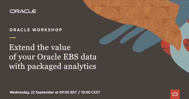 Join us to learn how to get more value from your EBS financial data in a very short time while lowering your #TCO. bit.ly/3n3r5Eu
