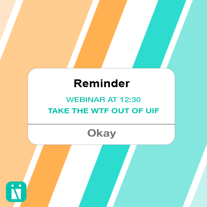 MiVoiceApp's tweet photo. Take the WTF out of UIF, tune into our quick coffee catch up #Webinar at 12:30. Register here: https://t.co/lHjZVcInLw #MiVoice #UIF #FreeWebinar 
#Webinar #Employment #UIF https://t.co/iiRuPS2hZy