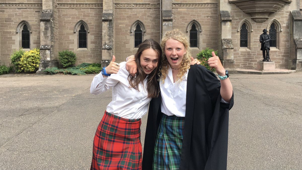 CGoodacres's tweet photo. These two lovely ladies are ready and waiting to welcome everyone back to Goodacre's today! #startofterm #iloveboarding #headsofhouse #prefects #GoodacresFamily https://t.co/H61CaGZA1Z