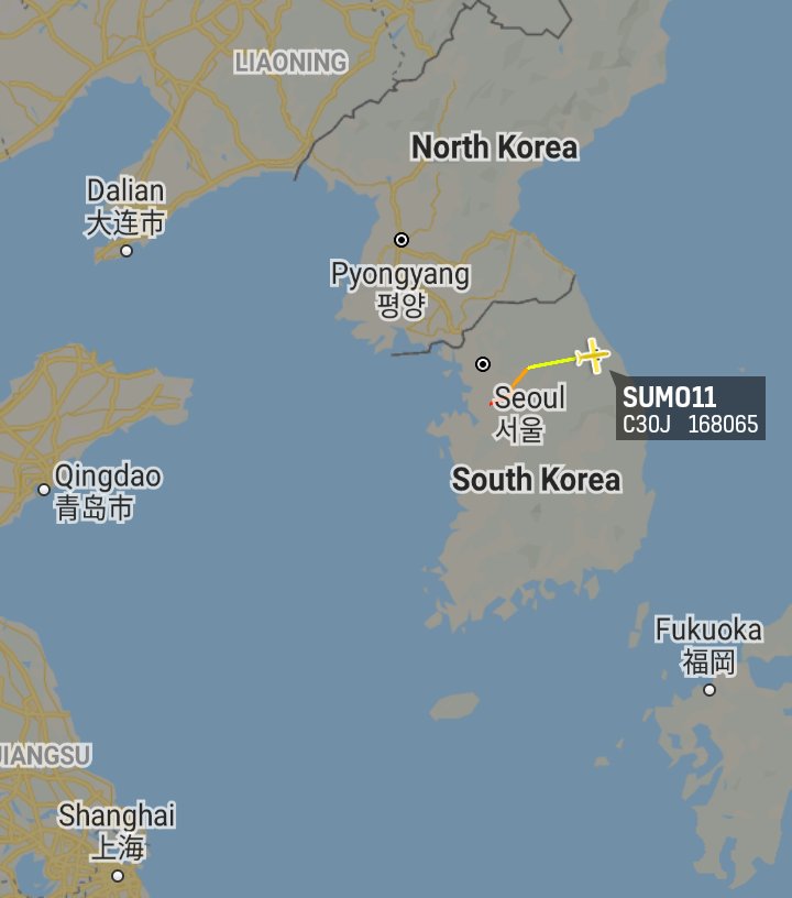 Oceanworldfree's tweet photo. 🇺🇲US Marines SUMO11 168065 #AE2F97

#SouthKorea's E. coastline

C130J - Lockheed KC-130J Hercules https://t.co/rcPUYa1ZHt