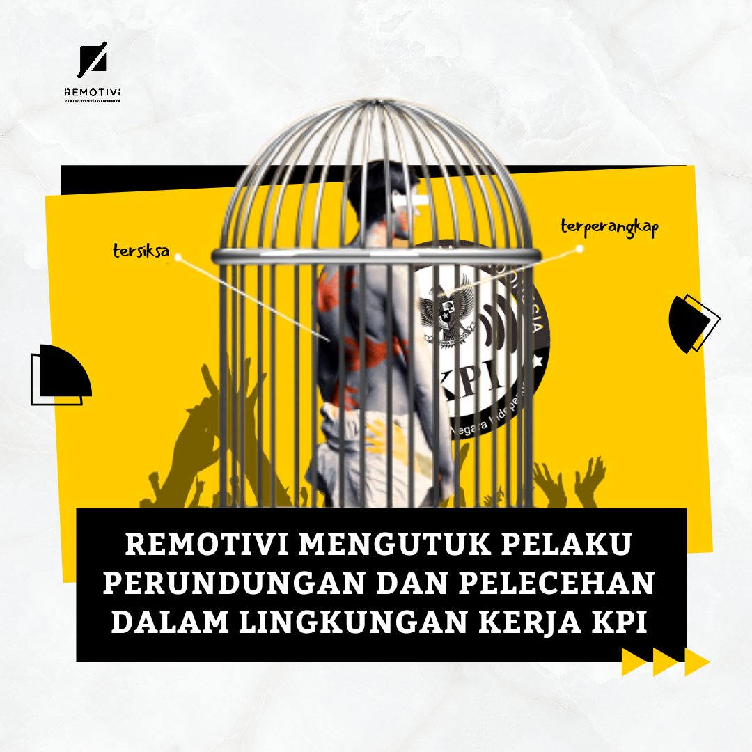 remotivi's tweet photo. Baru bereaksi setelah korban mempublikasikan ceritanya kepada publik adalah kondisi yang sangat tidak ideal dalam penanganan kasus perundungan dan pelecehan seksual. 

Kepolisian dan institusi terkait, @KPI_Pusat, semestinya sejak awal melindungi korban beserta privasinya. https://t.co/INf9Ddkh7b