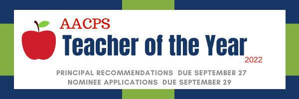 aacpspartners's tweet photo. It’s that time of year again! AACPS Teacher of the Year applications are now being accepted. For more information, visit https://t.co/1EZ6dkgdCn #AACPSAwesome https://t.co/tVLSXpy2HX